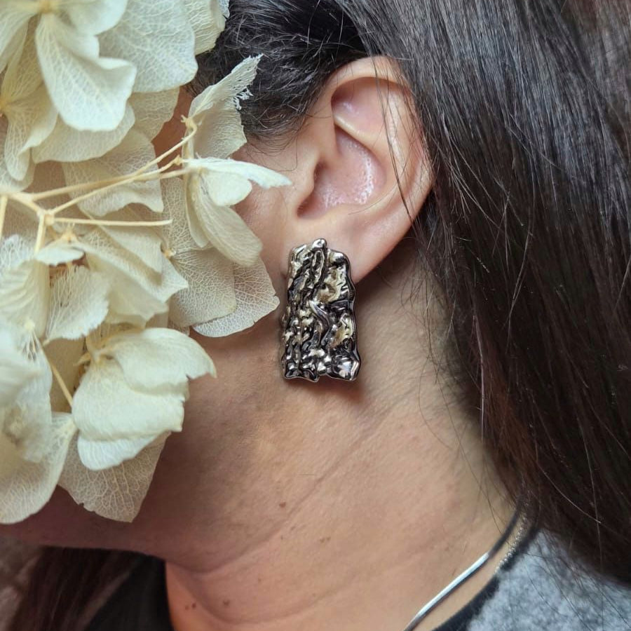 Boucles Nipsss argentées -Takkay Paris